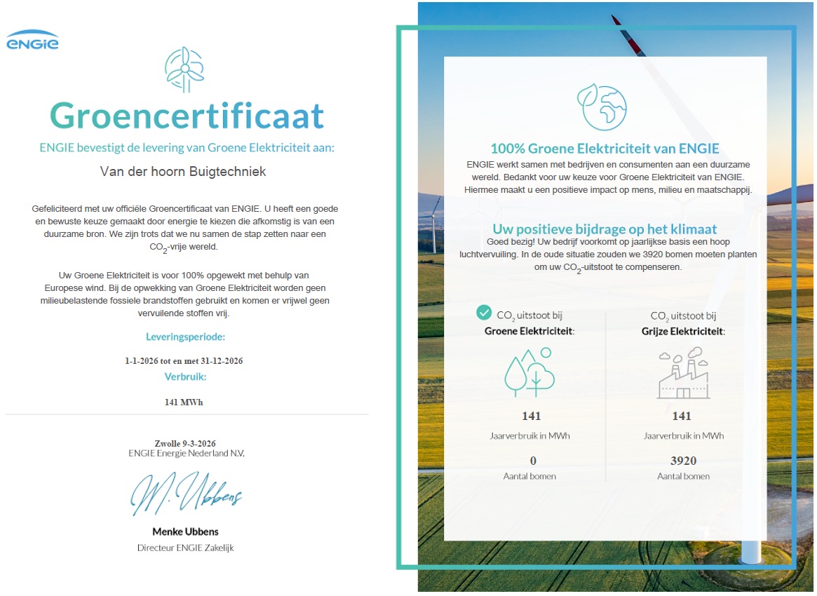 GreenCertificate_Van_der_hoorn_Buigtechniek