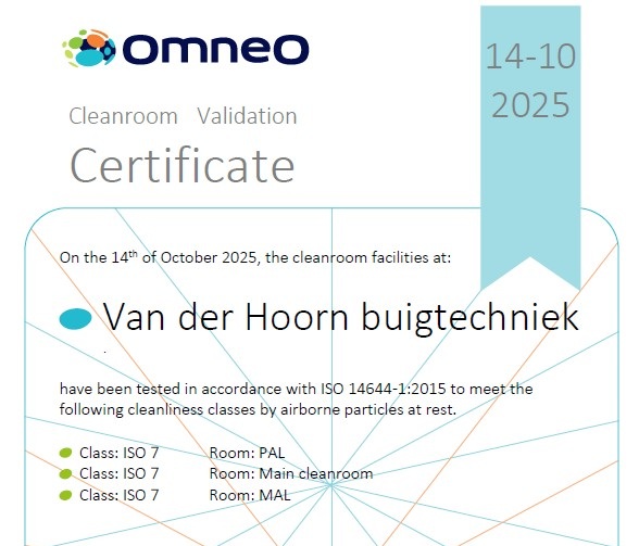 Social Media Post certificaat cleanroom